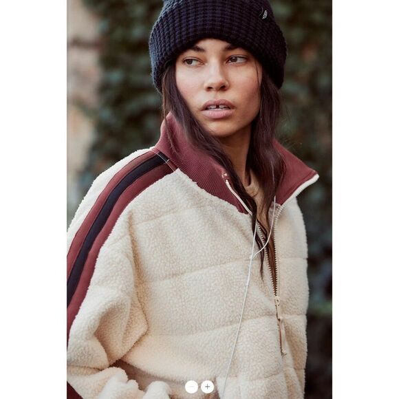 NWT‎ Free People FP Movement Fleecy Sherpa Scrunchy Pippa Jacket Size Large - Picture 4 of 11